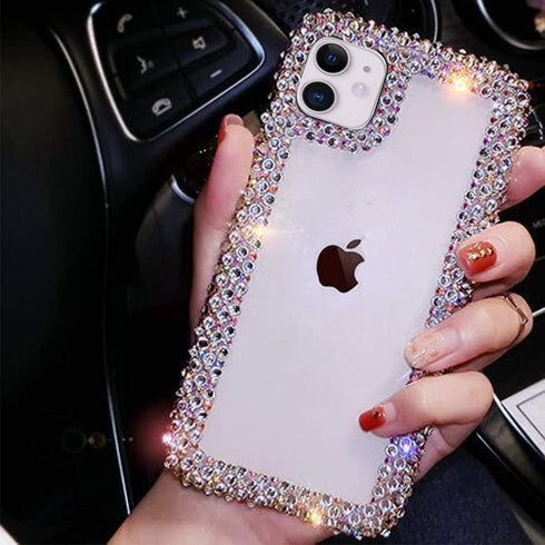 BONITEC Jesiya for iPhone 11, 3D Glitter Sparkle Bling Case Luxury Shiny Crystal Rhinestone Diamond Bumper Clear Protective Cover Clear for Women...