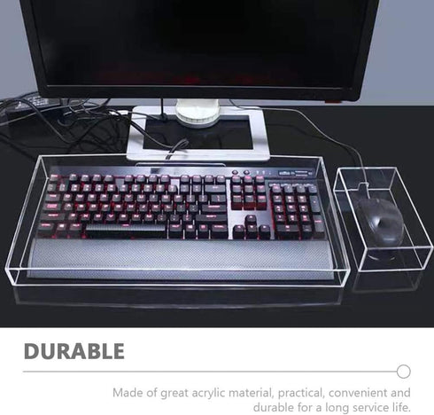 Cabilock Keyboard Dust Cover Desktop Monitor Plate Holder Clear Keyboard Stand Laptop Office Accessories Lapdesk Mouse Mechanical Keyboard Protect...