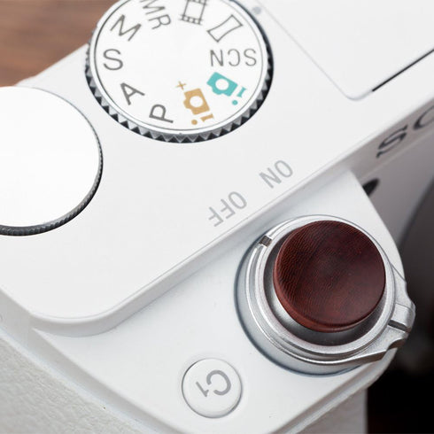 Wood Soft Shutter Release Button Sticker Compatible with Sony A7RIII A7II A7III A7RII RX100 V IV III II A6000 A6300 A6400 X-T100 X-T1 10.5mm Conca...