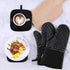 Set of 4 Oven Mitts and Pot Holders, 482 F Heat Resistant Hot Plate Moving Non-Slip Gloves for BBQ, Grill, Baking, Cooking, Oven, Microwave (Black...
