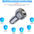 72W Fast Car Charger Adapter, Dual USB Fast Charging Type C Car Charger with LED Display Adapter, QC 3.0 PD Cigarette Lighter Adapter for Laptop S...