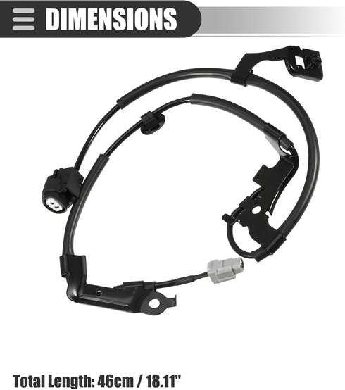 Motoforti Front Left ABS Sensor Wheel Speed Sensor, for Lexus IS 350 2006-2013, Metal, No.8951630030/89516-30030, Black...
