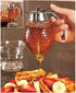 Honey dispenser, syrup dispenser, beautiful honeycomb honey jar, honey jar with stand...