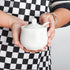 Ceramic Sugar Bowl with Lid and Spoon, Porcelain Salt Storage Jar, White Seasoning Container for Home and Kitchen, 7 Ounces (White)...