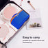 Makeup Bag Portable Travel Cosmetic Bag for Women, Beauty Zipper Makeup Organizer PU Leather Washable Waterproof (Blue)...