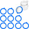 Silicone Replacement Gasket, Airtight Rubber Seals Rings for Mason Jar Lids, Leak-Proof Canning Silicone Fitting Seals for Glass Clip Top Jars (Bl...