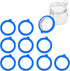 Silicone Replacement Gasket, Airtight Rubber Seals Rings for Mason Jar Lids, Leak-Proof Canning Silicone Fitting Seals for Glass Clip Top Jars (Bl...