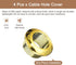 uxcell 4Pcs Cable Hole Cover, 12/32 inch(18mm) ABS Office Desk Cable Wire Cord Grommet Cable Cord Organizer for Office Desktop Wire, Gold...