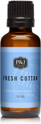 P&J Trading - Fresh Cotton Scented Oil 30ml - Fragrance Oil for Candle Making, Soap Making, Diffuser Oil...