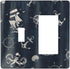 Light Switch Cover Navy Blue Nautical Anchor Sailboat 2 Gang Toggle Rocker Combo Wall Plates Decorative Switch Plates and Outlet Covers Receptacle...