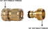 HQMPC Garden Hose Quick Connect Solid Brass Quick Connector Garden Hose Fitting Water Hose Connectors Garden Hose Disconnect 3/4 inch GHT (2Sets) ...