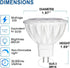 MR16 LED Bulbs 50W Halogen Equivalent Landscape Light Bulbs, 2700K Warm White 5W GU5.3 MR16 12V Spotlight Bulb, Non-Dimmable 38° Beam Angle for La...