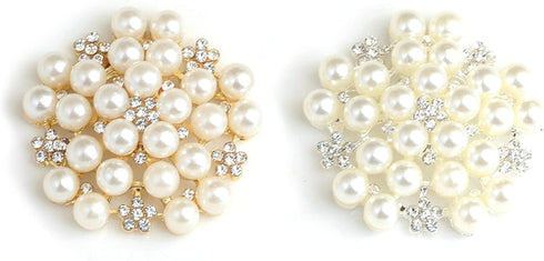Fashion Elegant Pearl Crystal Snowflake Brooch Pin for Women Girls Wedding Soiree Party Jewelry...
