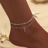 Ankle Bracelets for Women Gold Silver Layered Glitter Anklet for Women Waterproof Beach Cross Anklet Set Dainty Summer Foot Jewelry Gift...