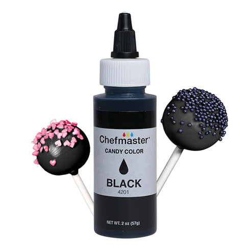 Chefmaster Black Candy Color | True-Tone Shades | Oil-Based | Professional-Grade Dye | Chocolate, Strawberries, Cake Pops | Decorating | Easy-to-U...
