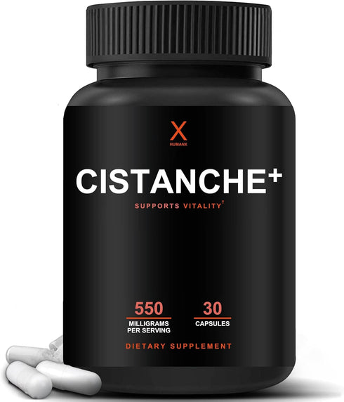 HUMANX Cistanche+ 550MG (Cistanche Tubulosa Extract Powder for Men) USA Made - Easy to Swallow Capsules - Powerful Supplement to Support Athletic ...
