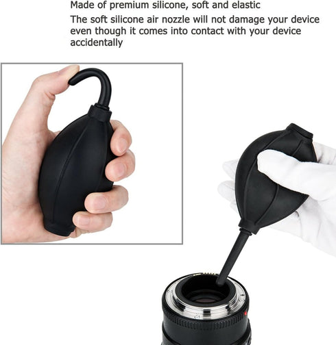 JJC Soft & Elastic Nozzle Air Blower Blaster Cleaner for DSLR Camera CCD CMOS Sensor Lens Filter LCD Comptuter Motherboard Chips PC Internal SSD G...