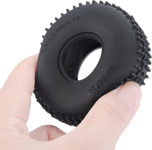 Wheel Tires Crawler Tires for TRX4M / SCX24 Upgrade Parts,65 * 20mm...