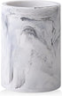 ZCCZ Toothbrush Holder for Bathroom Marble Look, Electric Toothbrush and Toothpaste Organizer, Makeup Brushes Razor Stand, White Marble Design Cup...
