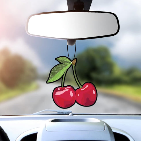 Cherry Car Air Fresheners, Funny Cherry Air Fresheners Long Lasting Cute Car Mirror Scented Hanging Car Decoration Ornaments Gift Interior Accesso...