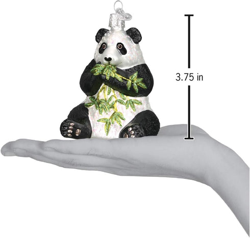 Old World Christmas Ornaments: Panda Glass Blown Ornaments for Christmas Tree...