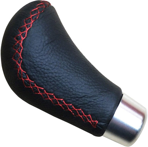 Lunsom Leather Shift Knob, Car Gear Shifter Stick Auto R Style Shift Stick Handle Head Gear Shift Lever Knob for Most Manual Transmission Vehicle ...