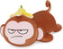 Banana Monkey Plush Pillow,Monkey Stuffed Animal Plush Toy,Cute Plushie Banana Monkey Kawaii Pillow,Lovely Monkey Hugging Pillow Gifts for Kids Ad...