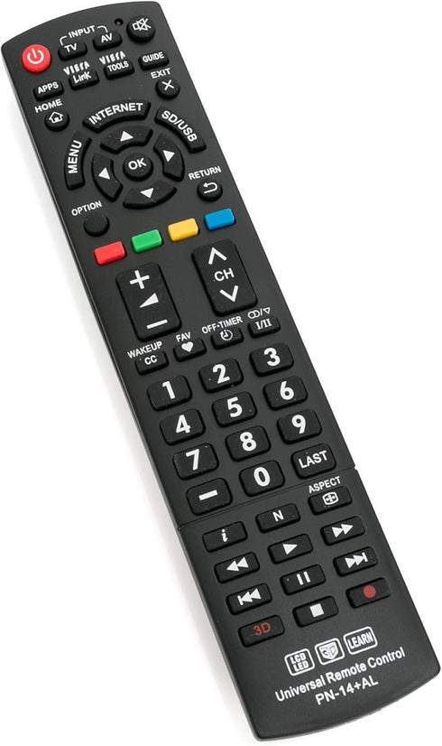 Universal Replacement Remote fit for Panasonic TV PN-14L PN-14 PN-14+AL EUR7627Z20 N2QAYB000486 N2QAYB000837 N2QAYB000926 N2QAYB000221 N2QAYB00070...