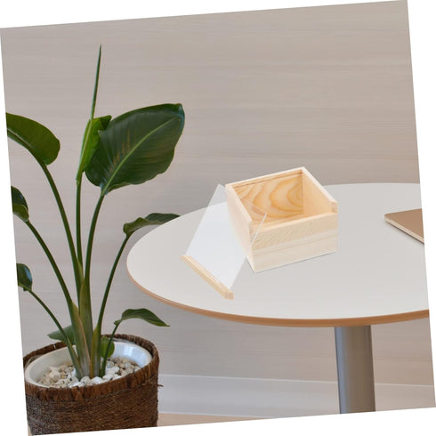 Box Storage Wooden Box Piggy Bank for Adults Art and Crafts for Adults Wooden Tea Organizer Jewelry Storage Case Clear Display Case Sundries Stora...