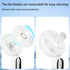 Usb Handheld Fan Portable,Battery Powered Fan with Led Display,Speed Wind Adjustable Slider Travel Fan, 60° Folding Table Fan with Base,Quiet Pers...