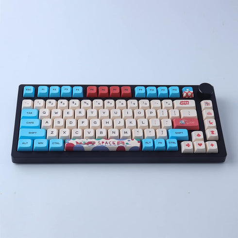 Hyekit PBT Keycaps 130 Keys Circus Keycaps Dye-Sublimation Cute Keycaps XDA Profile Custom Keycaps for Cherry Gateron MX Switches Mechanical Keybo...