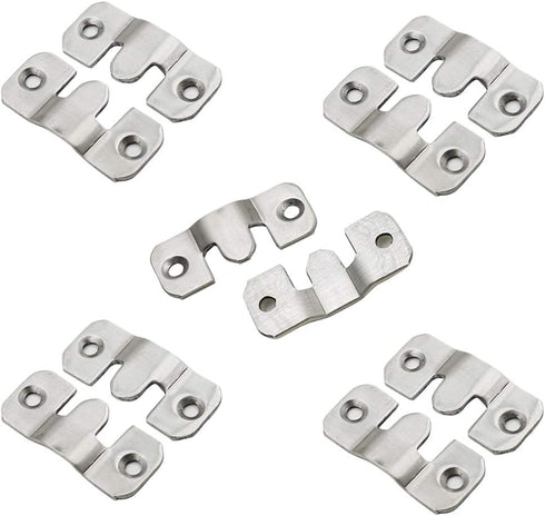Luomorgo 10 Pack Z-Clips Flush Mount Bracket Heavy Duty Picture Hangers Interlocking Photo Frame Hook for Hanging Headboards Large Picture Display...