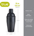 True Ash Stainless Steel Cocktail Shaker for Cold Brew Cocktails, Margarita, Whiskey Sour, Espresso Martini Shaker, Home Bar Accessories, Bartende...