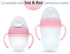 Baby Bottle Handles for Comotomo 5 Ounce & 8 Ounce Silicone Baby Bottles, Compatible Comotomo Bottle Holder for Baby, Pack of 2, Pink...
