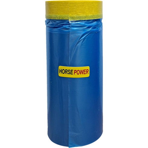 Ison - Pre-Taped Masking Film Blue Color - Painter's Masking Plastic Unfolds to 35 inches x 21.9 Yards Ideal for Painting to Automotive House Wall...