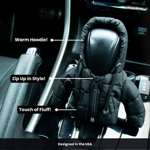 Gear Shift Puffer Jacket, Gear Shift Cover, Universal Car Shift Knob Hoodie, Cute Automotive Interior Accessories...
