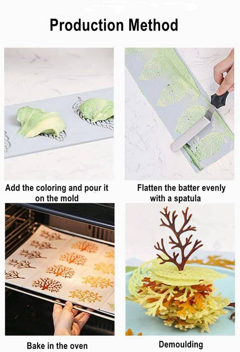 Hollow Leaf Silicone Mold Chocolate Candy 3D Hollow Leaf Candy Mold Food Cooking Meals Decorations Fondant Mold Polymer Clay Molds...