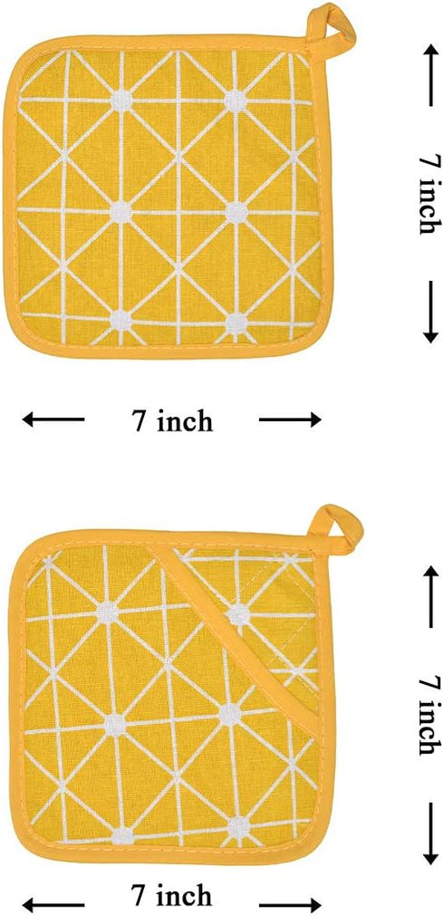 Oven Mitts and Potholders BBQ Gloves-Oven Mitts and Pot Holders with Recycled Infill Silicone Non-Slip Cooking Gloves for Cooking Baking Grilling ...