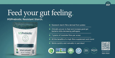 Prebiotics Fiber Supplement Very High Source of Soluble Fiber | Original Superfood Gut Health Supplements That Feed Probiotics | Prebiotic Fiber P...