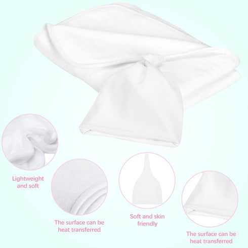 Sublimation Baby Name Blanket and Cap - Soft Newborn Blanket, 30 x 40 Inch, White...