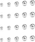 QWALIT 16gauge 14gauge Stainless Steel Replacement Balls for Lip Studs Labret Earrings Piercing Jewelry Septum Rings Externally Threaded Plastic B...