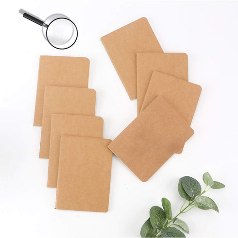 EUSOAR Blank Memo Scratch Pads, 24 Pack A6 3.9" x 5.5" 60 Pages Softcover Kraft Notebook, Mini Notebook Unlined, Travel Journal Notepad Set Bulk, ...