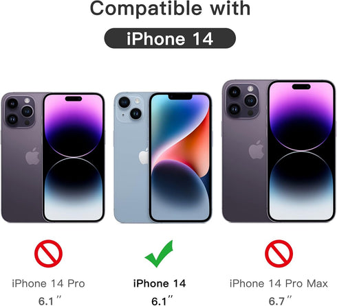 JETech Full Coverage Screen Protector for iPhone 14 6.1-Inch, Black Edge Tempered Glass Film with Easy Installation Tool, Case-Friendly, HD Clear,...