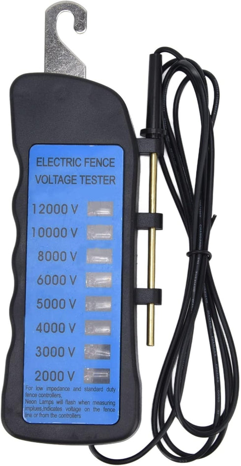 12KV Neon Fence Voltage Tester, 8 Neon Indicator Lights Waterproof Electric Fence Tester Fault Finder Farming Equipment Portable Testing Tool, 200...