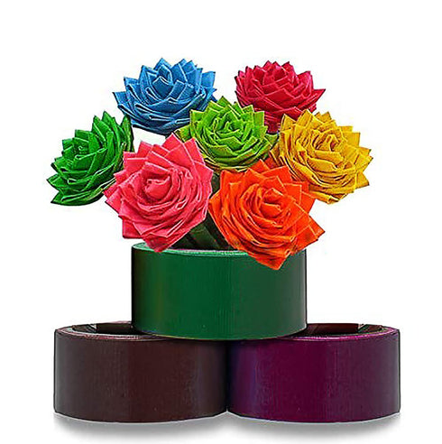Duct Tape, Bright Colors 10 Yards x 2 Inch — No Residue, Tear by Hand & Waterproof — Great for Arts & Crafts, Color-Coding, and Home School DIY Pr...