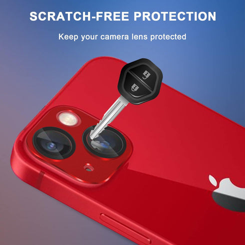 Orzero (2 Pack) Camera Lens Protector Compatible for iPhone 13/ iPhone 13 Mini, Protector de Cámera Premium Metal Glass Strong Adhesion HD Anti-Sc...