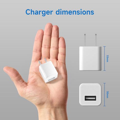 iPhone Charger Cable,3Pack (MFi Certified) Data Sync Charging Cords with 3Pack USB Wall Charger Travel Plug Adapter Compatible with iPhone 14Pro/1...