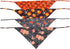 4 PCS/Pack Halloween Dog Bandana Pumpkin Reversible Triangle Bibs Scarf Accessories for Dogs Cats Pets Large...