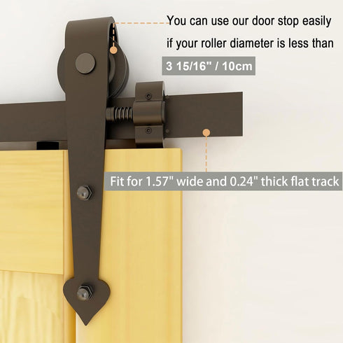 2PCS Adjustable Barn Door Stopper fit for 1.57inch/40mm Flat Track, Sliding Barn Door Hardware Accessories Replacement...