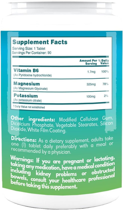 VAL MG Experts Magnesium Glycinate Plus B6 & Potassium - Stress Relief - 90 Tablets...